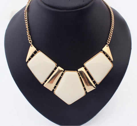 Jewelry Female Big Imitation Gem Stone Necklace