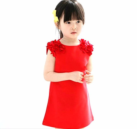 Flower Sleeveless Princess Mini Dress Party Dresses