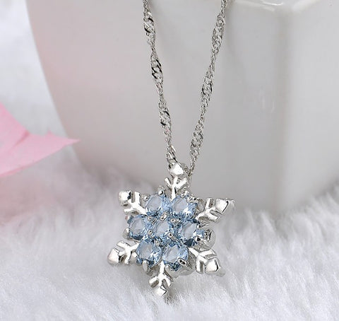 Zircon Flower Silver Necklaces & Pendants