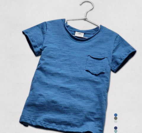 Summer Cotton Fiber Short Sleeve T-shirt Boys