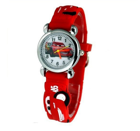 3D Cartoon Super Red Cars Watch