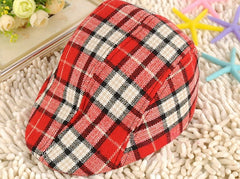 Toddler Flax Cap Newsboy Ivy Hat Classic Plaid hat