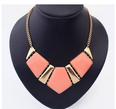 Jewelry Female Big Imitation Gem Stone Necklace