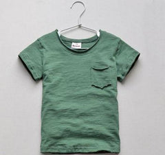 Summer Cotton Fiber Short Sleeve T-shirt Boys