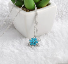 Zircon Flower Silver Necklaces & Pendants