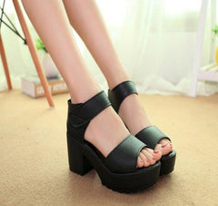 Wedges Open Toe Thick Heel