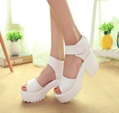 Wedges Open Toe Thick Heel