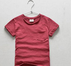 Summer Cotton Fiber Short Sleeve T-shirt Boys