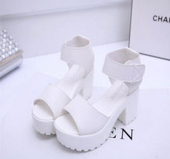 Wedges Open Toe Thick Heel