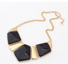 Jewelry Female Big Imitation Gem Stone Necklace