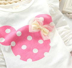 Minnie Mouse Patterns Long Sleeve+Pants Kids