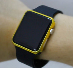 Square Mirror Face Silicone Band Digital Watch