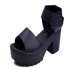 Wedges Open Toe Thick Heel