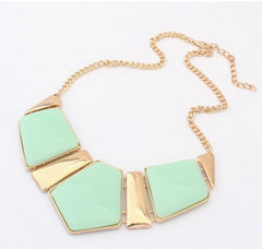 Jewelry Female Big Imitation Gem Stone Necklace