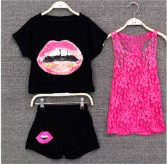 3 Pieces Set Summer Teen Clothing