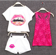 3 Pieces Set Summer Teen Clothing