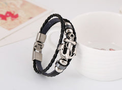 Anchor Punk Men Bracelet