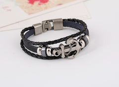 Anchor Punk Men Bracelet