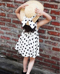 Chiffon Flower Polka Dot Kids Clothing