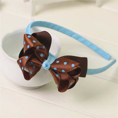 Polka Dot Brown Headband